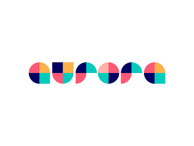 AURORA Logo design art branding design flat icon illustration illustrator logo ui ux