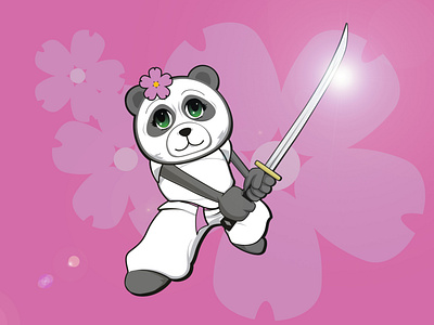 Pink Panda - Character Design character design illustrator