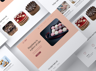 Pastry Shop Website Design design flat pastry shop typography ui ux web design webdesign website website design