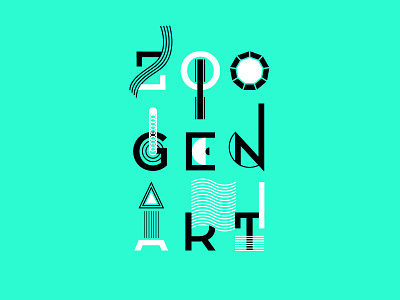 Zoogen Art art collection illustrative lettering logo mark typography