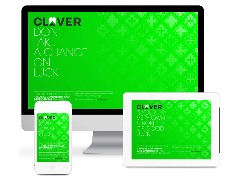 Clover green identity design digital luck clean fresh croatia zagreb web behance brand