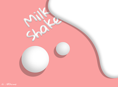 MILK SHAKE 3d art background background design backgrounds design milk milkshake pink white
