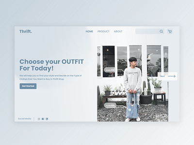 Website Thrift. For Your Outfit! design shop thrift ui uidesign uiux website