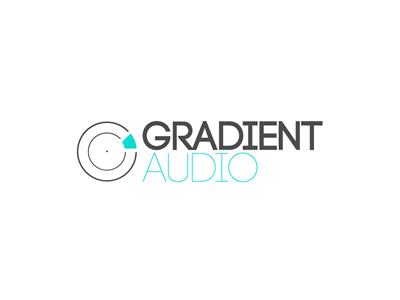Gradient Audio logo blue code gradient audio logo turquoise