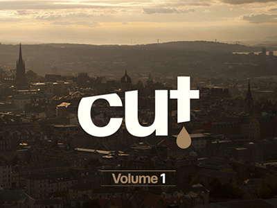 Cut Volume 01 cover audio cd cover cut droplet edinburgh helvetica music photography records runda