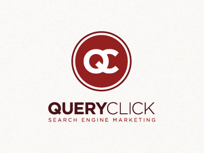 QueryClick v02 brand branding circular gotham logo maroon marque queryclick red