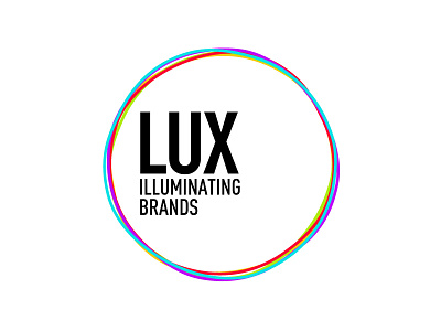Lux Logo v02 brand branding bright circle condensed din identity lux