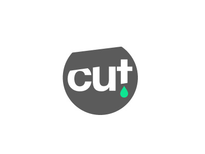 Cut Logo cut drip green grey helvetica logo music turquoise