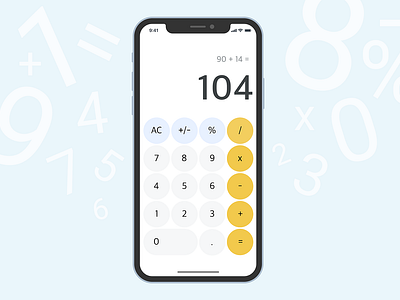 iOS Calculator by .turnaround on Dribbble