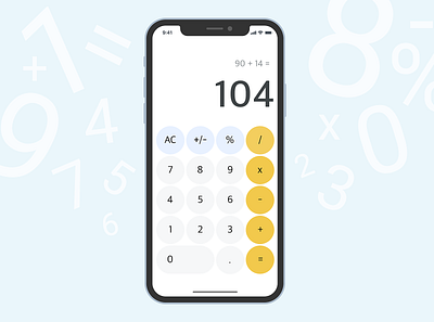 iOS Calculator calculator calculator app calculator ui challenge daily ui dailyui design illustration number numbers ui ux web