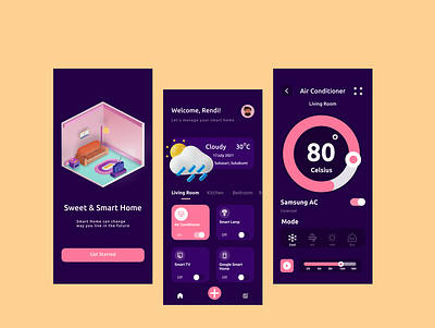 Sweet & Smart Home ds mobile ui web design