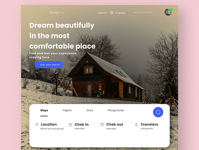 Comfortable bed booking website design landing page mobile mobile app ui we web design