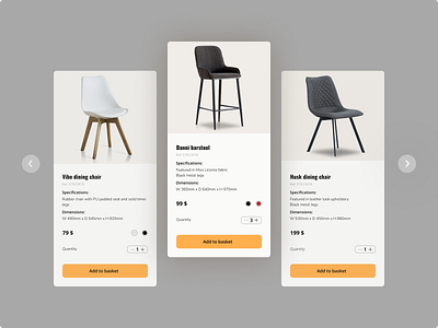 Product Cards UI Design cards cardsui design figma furniture product productcards ui ux web webdesign