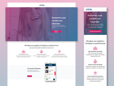 Landing Page Local ui ui design