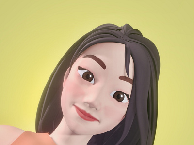 3D selfie 3d 3d modelling blender character design illustration