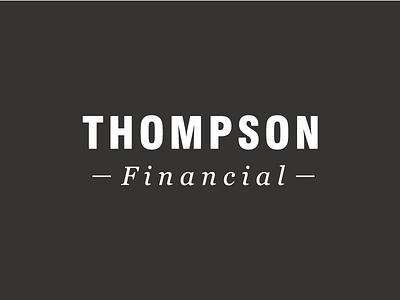 Thompson Financial Logo brand identity logo