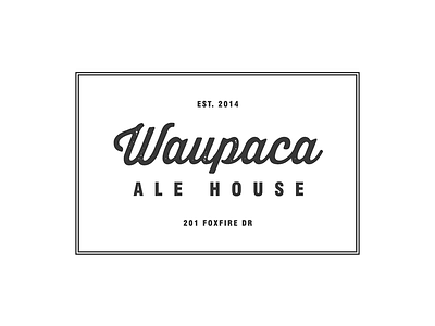 Waupaca Ale House Logo brand identity logo