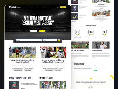 Football Jobseeker Website Page