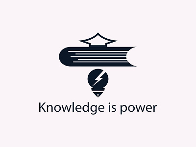 Knowledge is power graphic design logo design