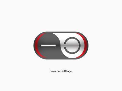 power on/off logo graphic design logo design