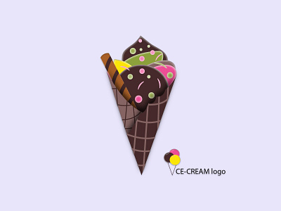 Ice-cream logo graphic design logo design
