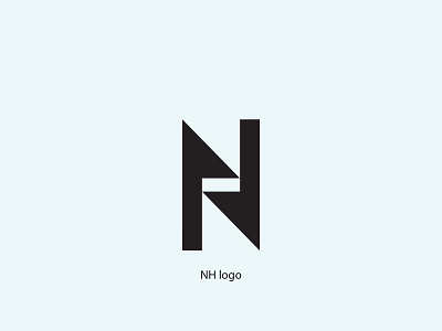 NH logo graphic design logo design