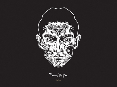 Kafka adobe art design draw graphic illustration kafka ols dsgn portrait tattoo tshirtdesign writers