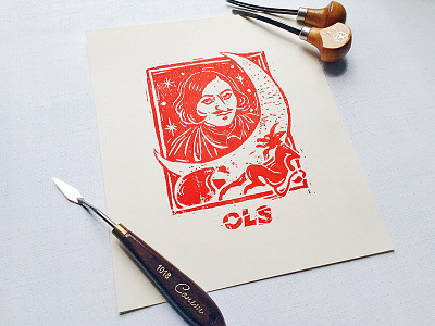 Nikolai Gogol art blockprint craft design graphic handmade illustration linocut ols dsgn portrait writers