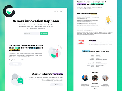 Community Lab Landing Page