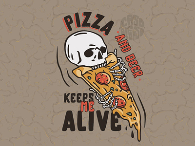 Pizza & beer art beer branding casoalfonso design digital digital illustration emblem graphic illustration illustrator logo pizza poster print t-shirt print vector
