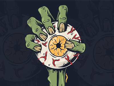 Zombie hand apocalypse design eye finger hand illustration ugly zombie