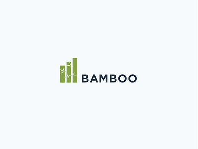 BAMBOO bamboo tree bar graph clean green negative space unique