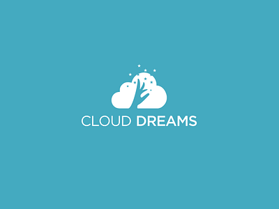 Cloud Dreams blue cloud dreams hand negative space stars success white