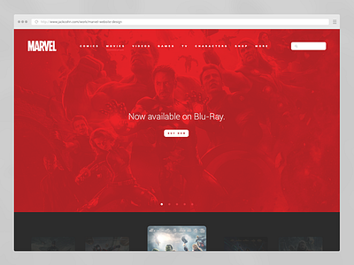 Marvel Website Design design marvel ui ux web