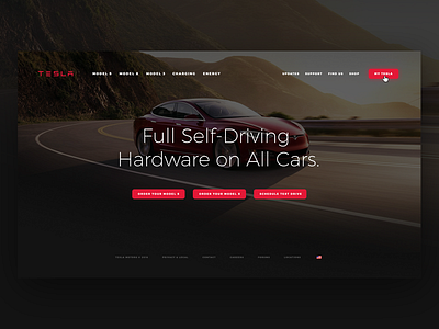 Tesla Motors Web Design