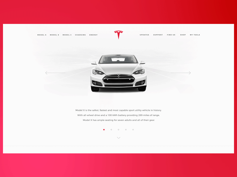 Tesla — Model X Customize Page design home motors redesign tesla web