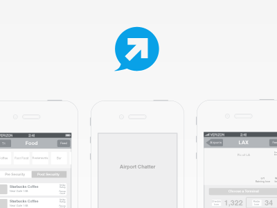 Airport Chatter Wireframes