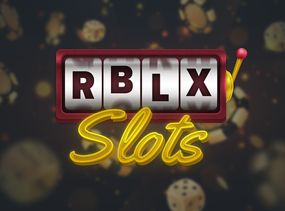 RBLXSlots.com Logo bets casino gambling gaming logo roblox slot machine