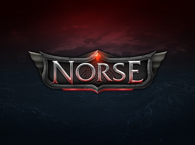 Norse Logo game game design logo logo design lore mmorpg norse red