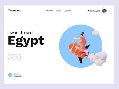 Travelzen - Travel agency project branding design desktop minimal travel ui web web design