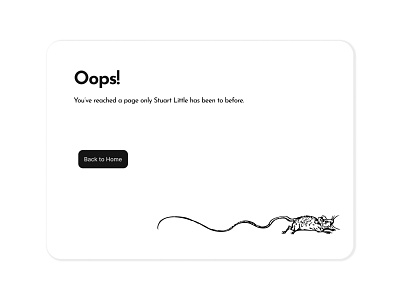 Error Page - Inktober 2022 Day 2: Scurry design error page inktober minimal ui ui design web design