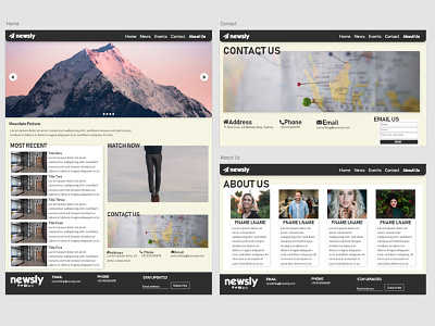 News website design - Newsly design minimal news ui ui design vintage web web design