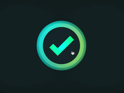 CSS Animated Checkmark Button 60fps animated animation box shadow button circle conical css gif gradient pure rotate