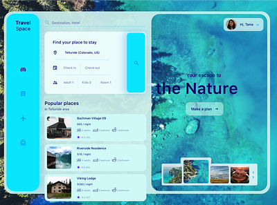 Landing Page Design for a Travel Website design ladingpage ui web