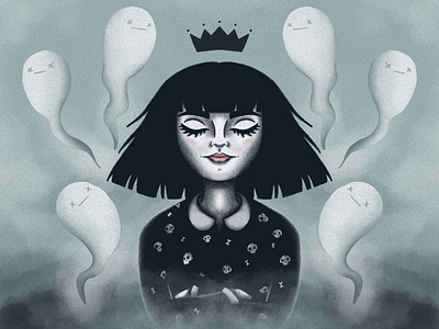 Ghost Lady Illustration