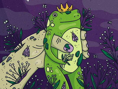 Frog Prince beauty character color design digitalart illustration illustration art illustration procreate illustrator procreate