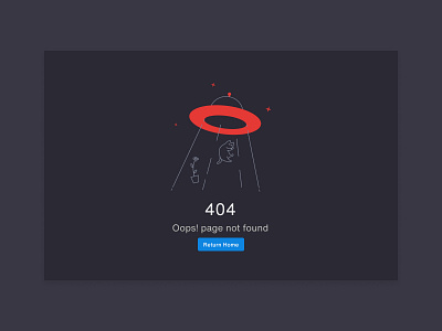 404 Error Design Dark Mode