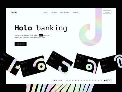 Holo app bank banking bankingapp black card cards ui clean design finance fintech gradient interface invoice minimal sunday ui uiux