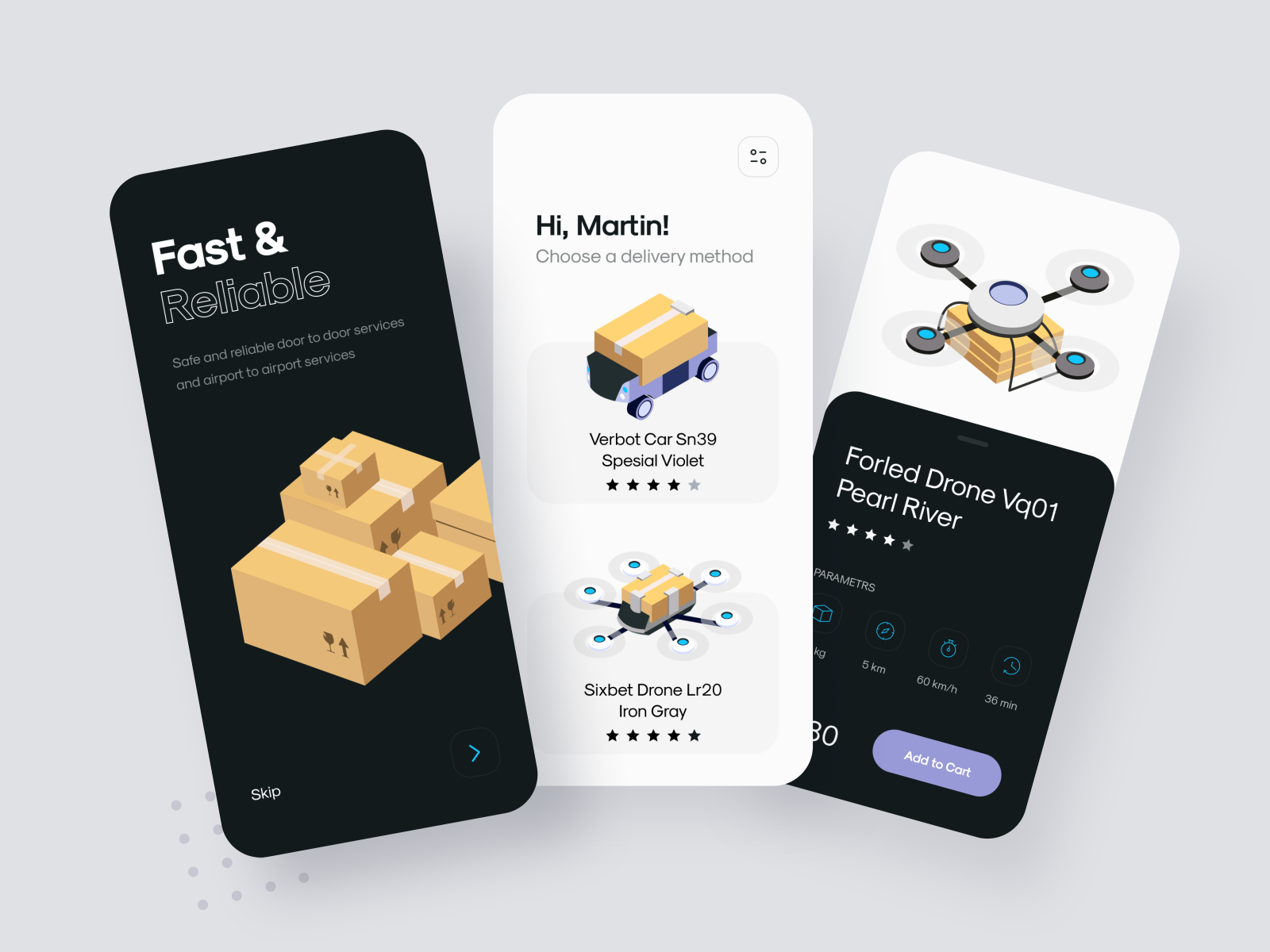 Delivery App by Bats for Orizon: UI/UX Design Agency on Dribbble