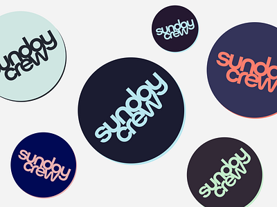 Sunday Crew Stikers branding logo logotype sticker sunday symbol typography
